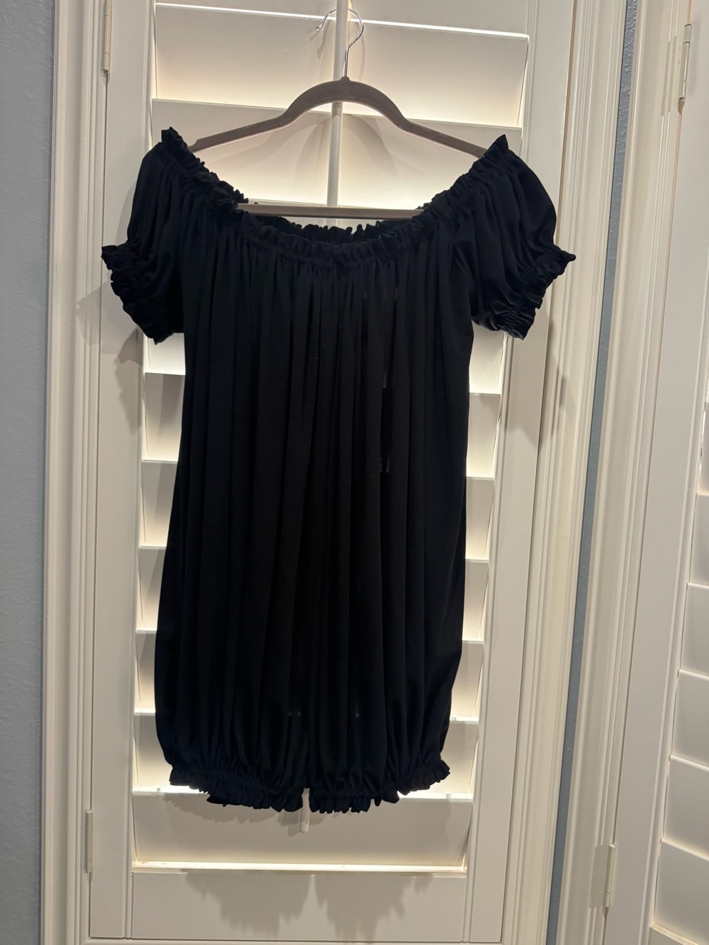 Norma Kamali super fun romper Black Off/ On Shoulder Belt NOT included